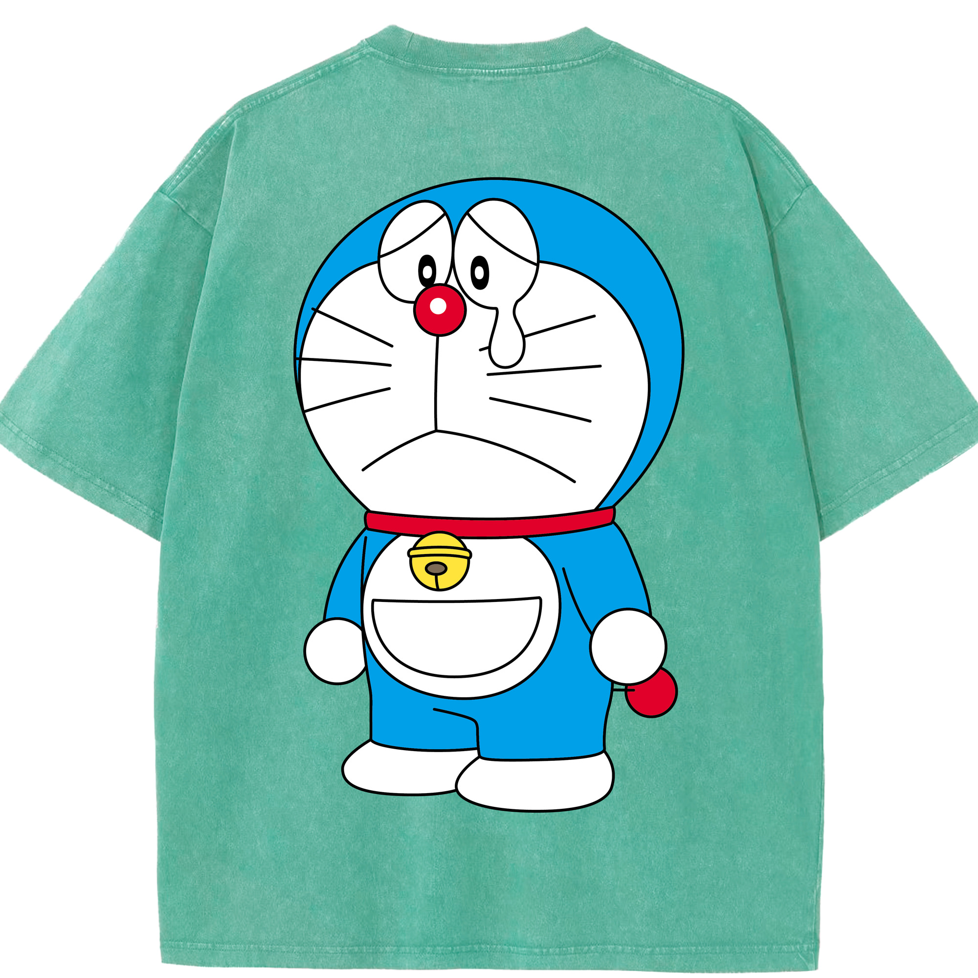 （画像用） ドラえもん Doraemon 綿100% ヴィンテージ風 半袖Tシャツ（背面プリント）